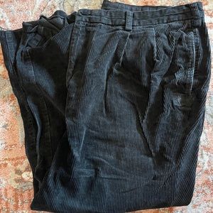 Black corduroy pants